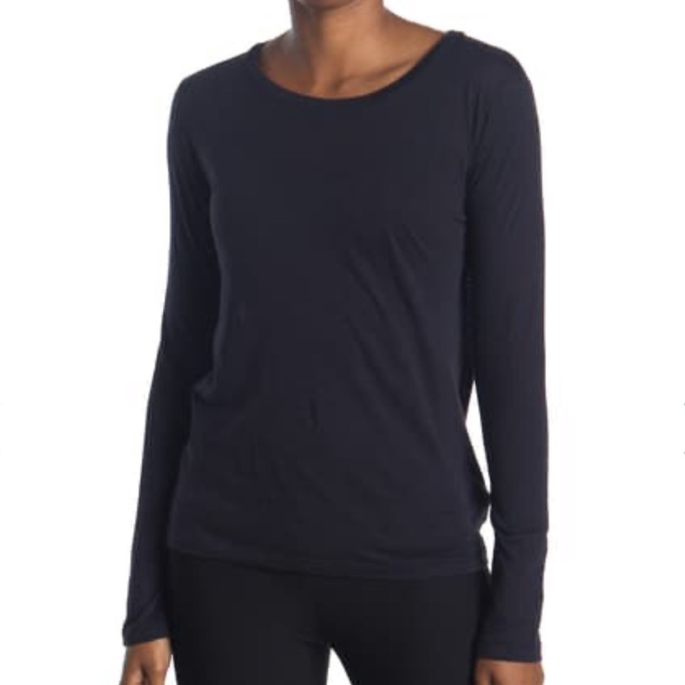 Vince Long Sleeve Slub Sweater Navy Blue xs